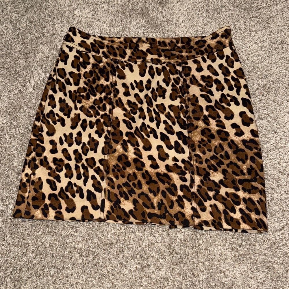 Vintage Cache Leopard Mini Skirt